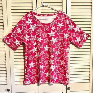 Blair Tunic / Top * Size XL * Cotton/Poly * Pink Sea Print * New without Tag